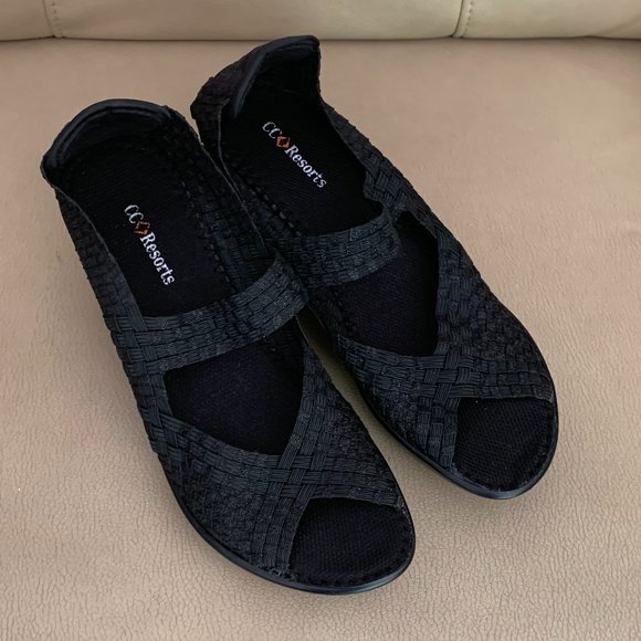 CC Resorts Erica Women's Mary Jane Black Sandals - Picture 2 of 6